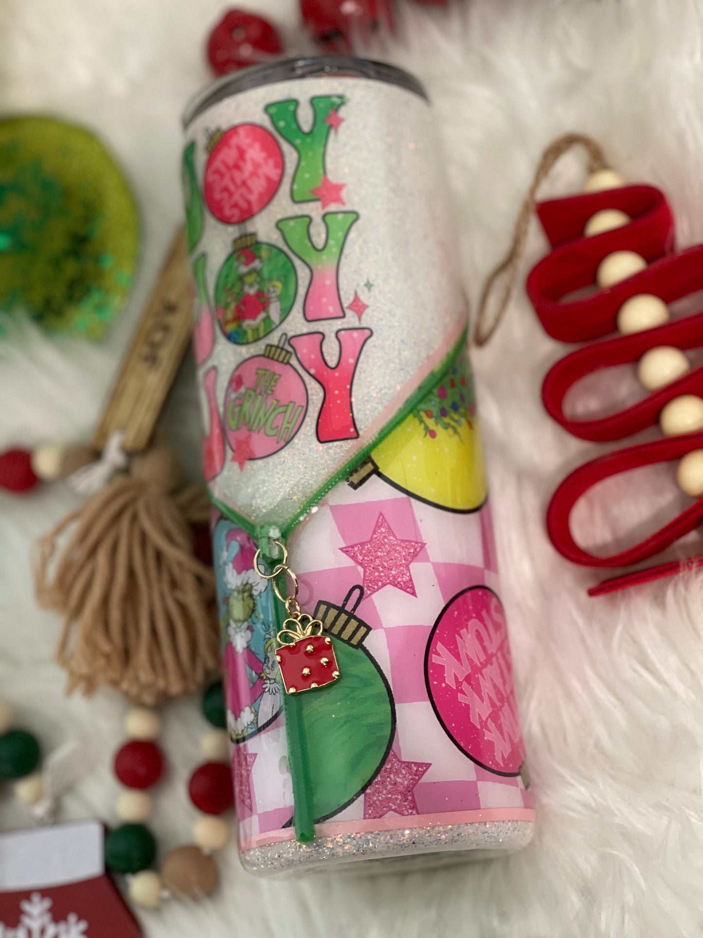 Joy Joy Joy Zipper Tumbler