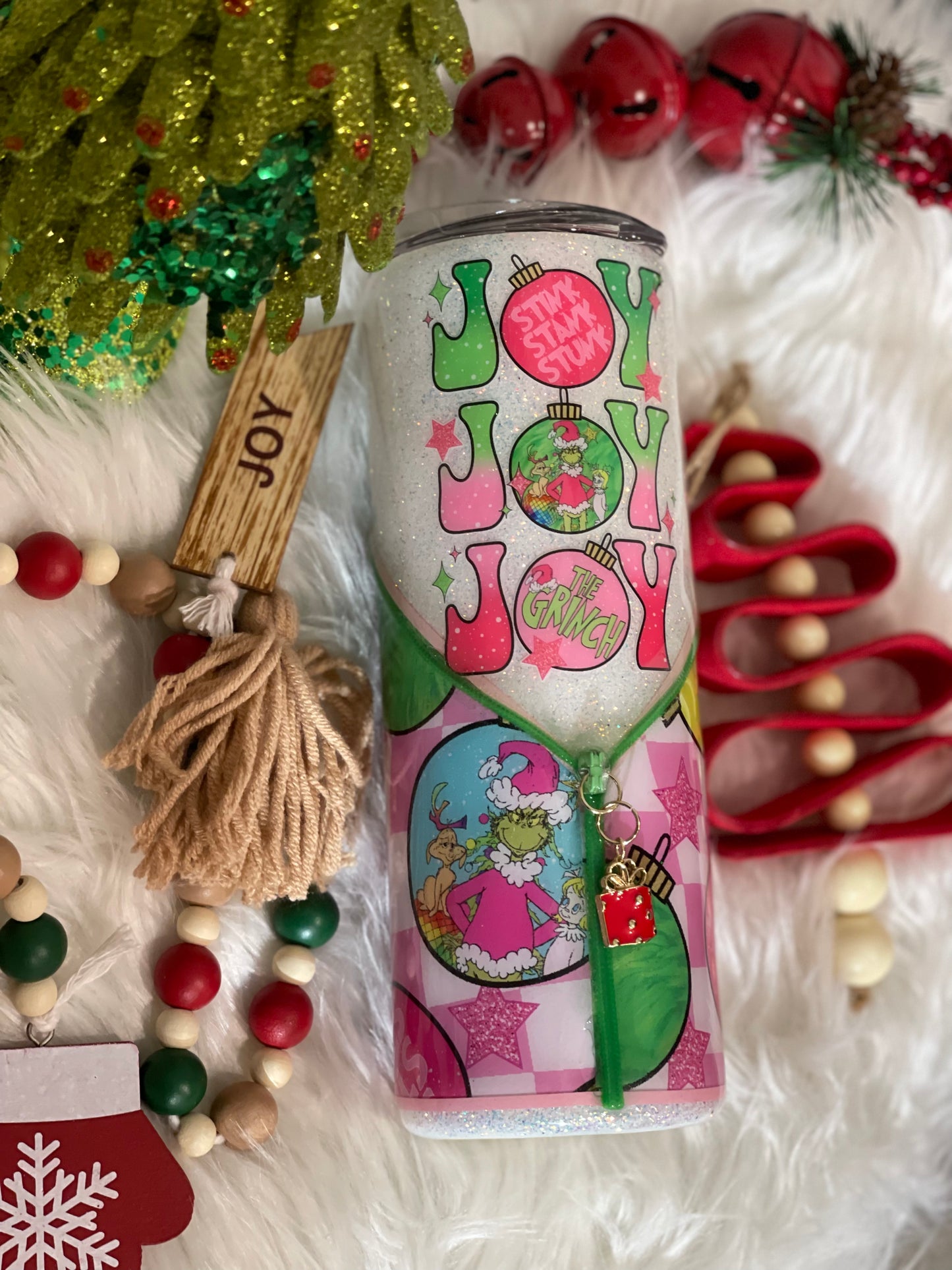 Joy Joy Joy Zipper Tumbler