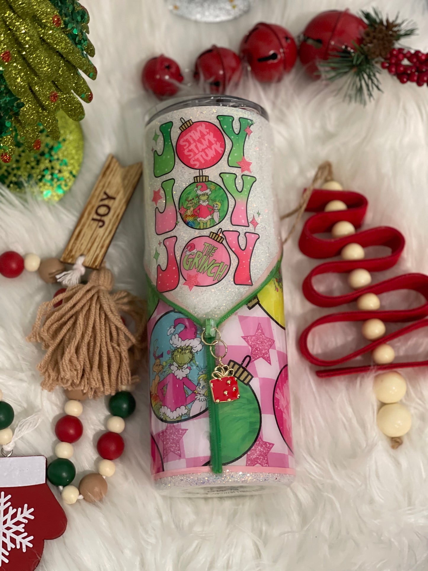 Joy Joy Joy Zipper Tumbler